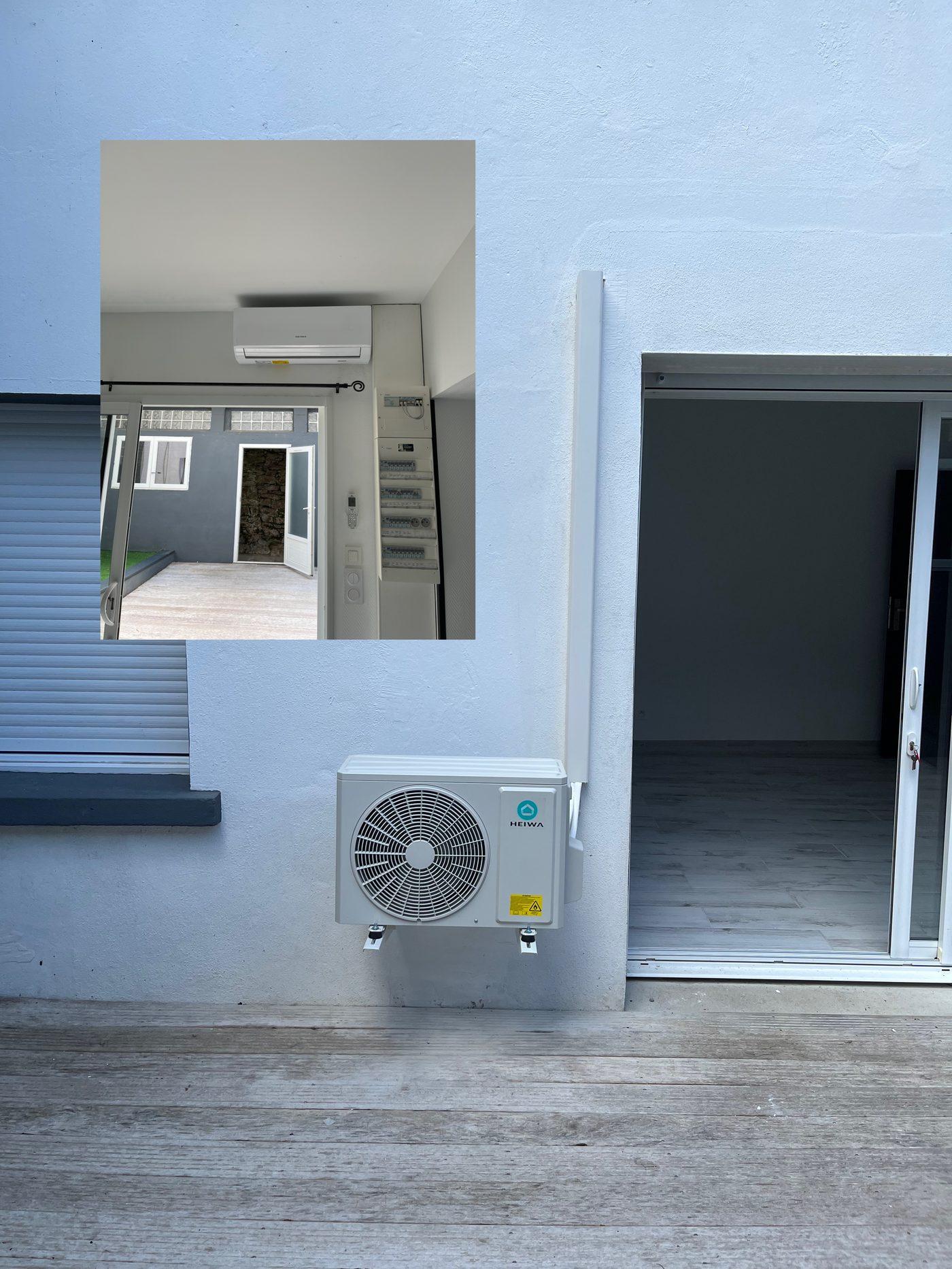Installation Heiwa – terrasse et intérieur