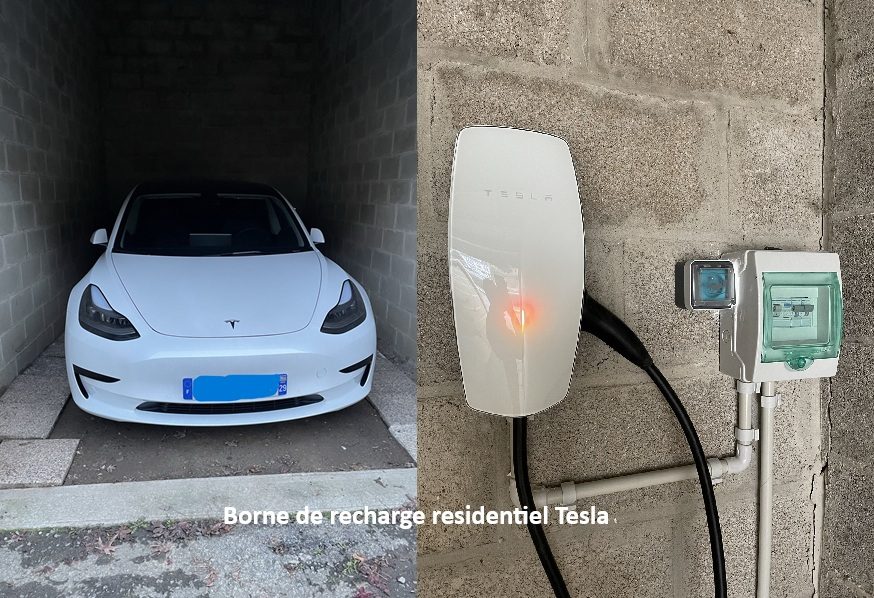 Installation borne de recharge Tesla