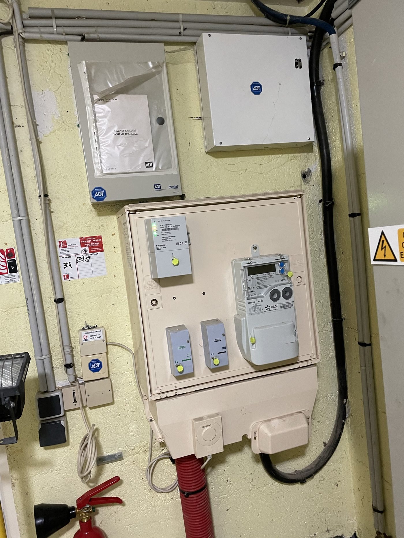 Compteur EDF et centrale alarme