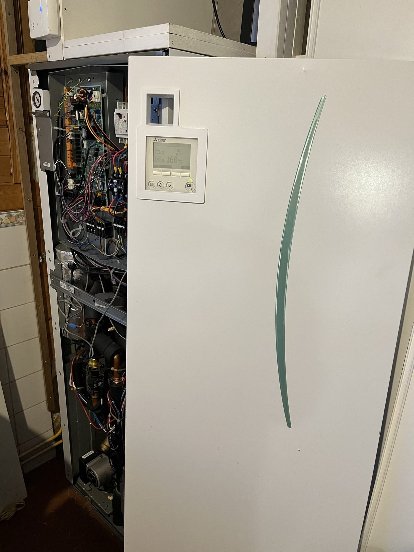 Pompe à chaleur Mitsubishi Ecodan – tableau de commande